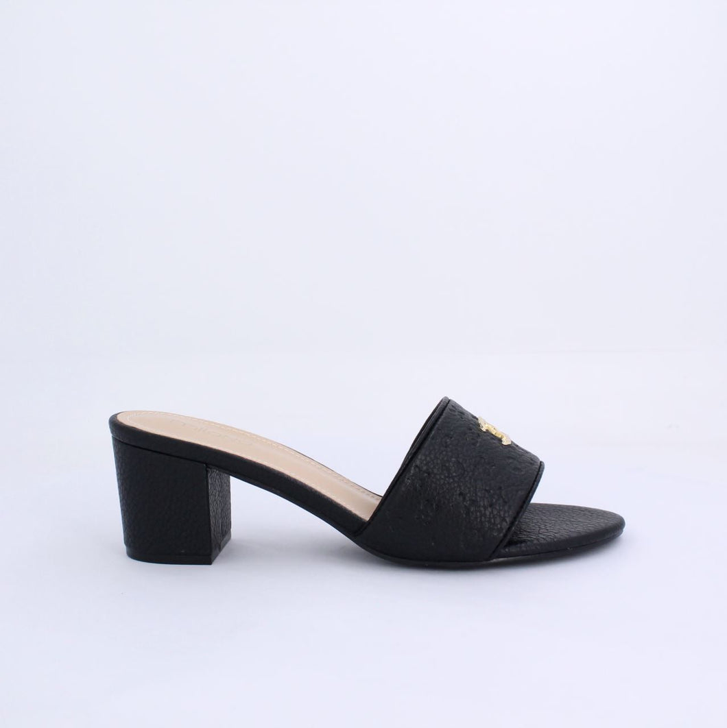 SHEZAL HEEL SANDAL- BLACK