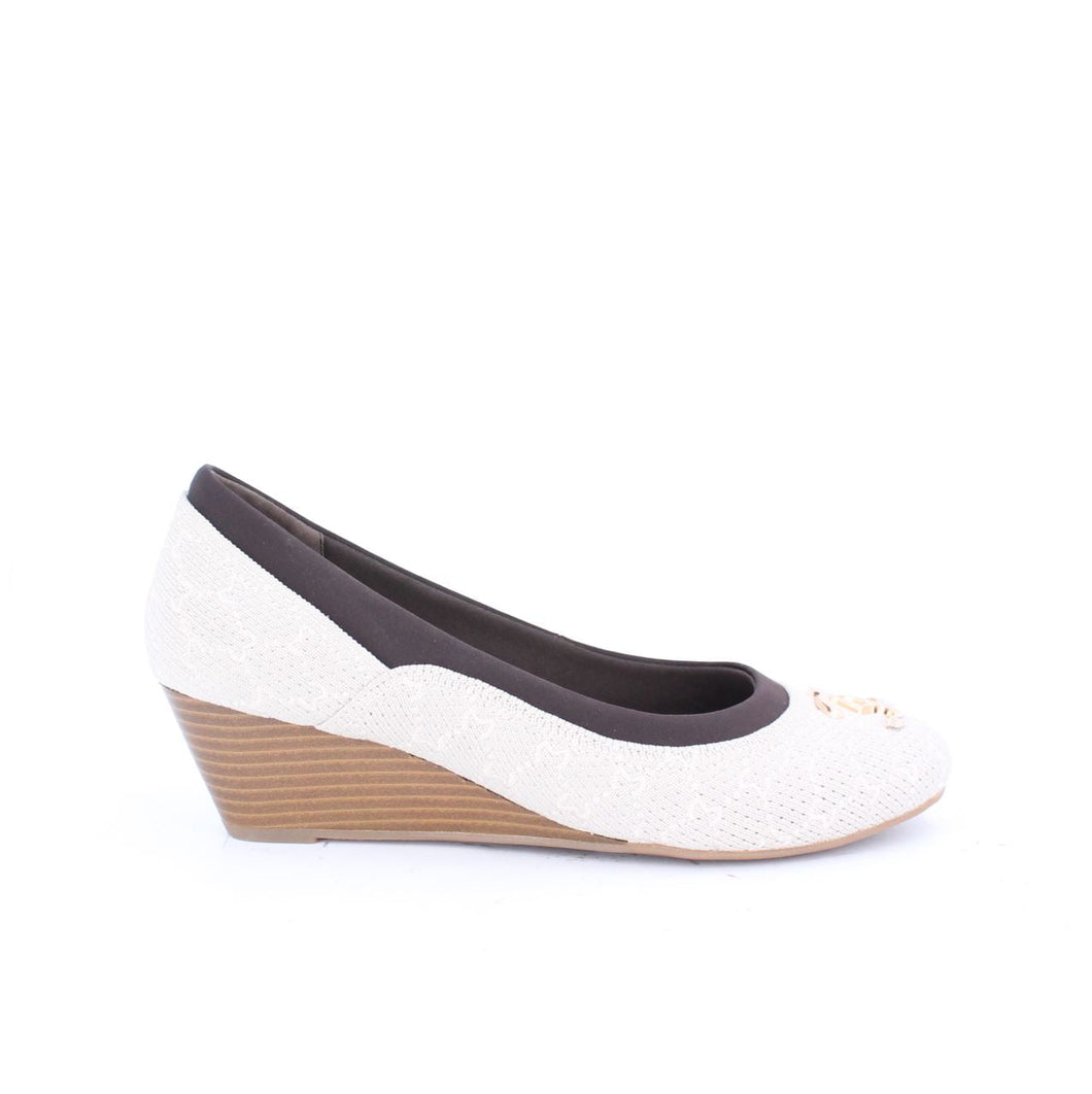 WESLAN WEDGE PUMP - BEIGE