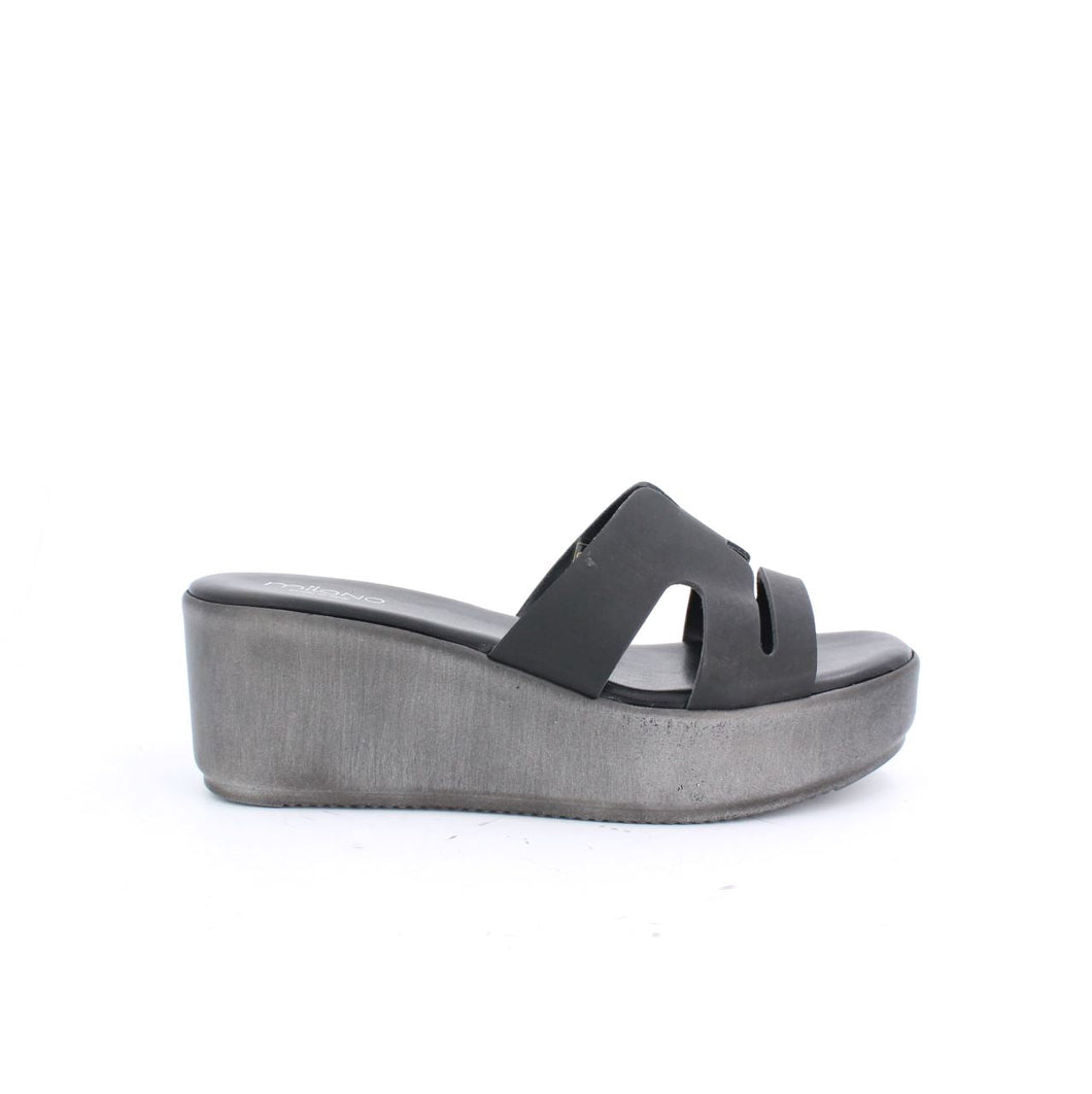 FERNANDAA SLIDE SANDALS - BLACK